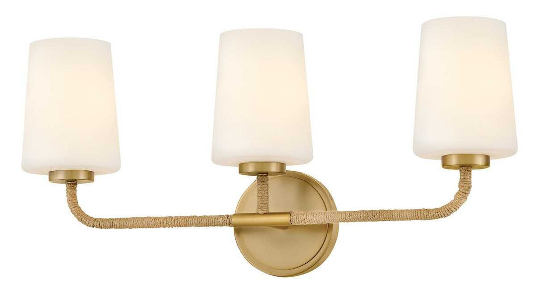Kline LED Vanity in Lacquered Brass Lark Canada