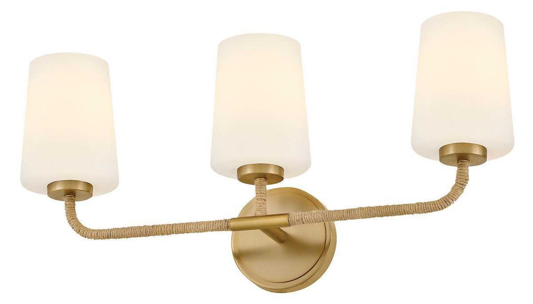 Kline LED Vanity in Lacquered Brass Lark Canada