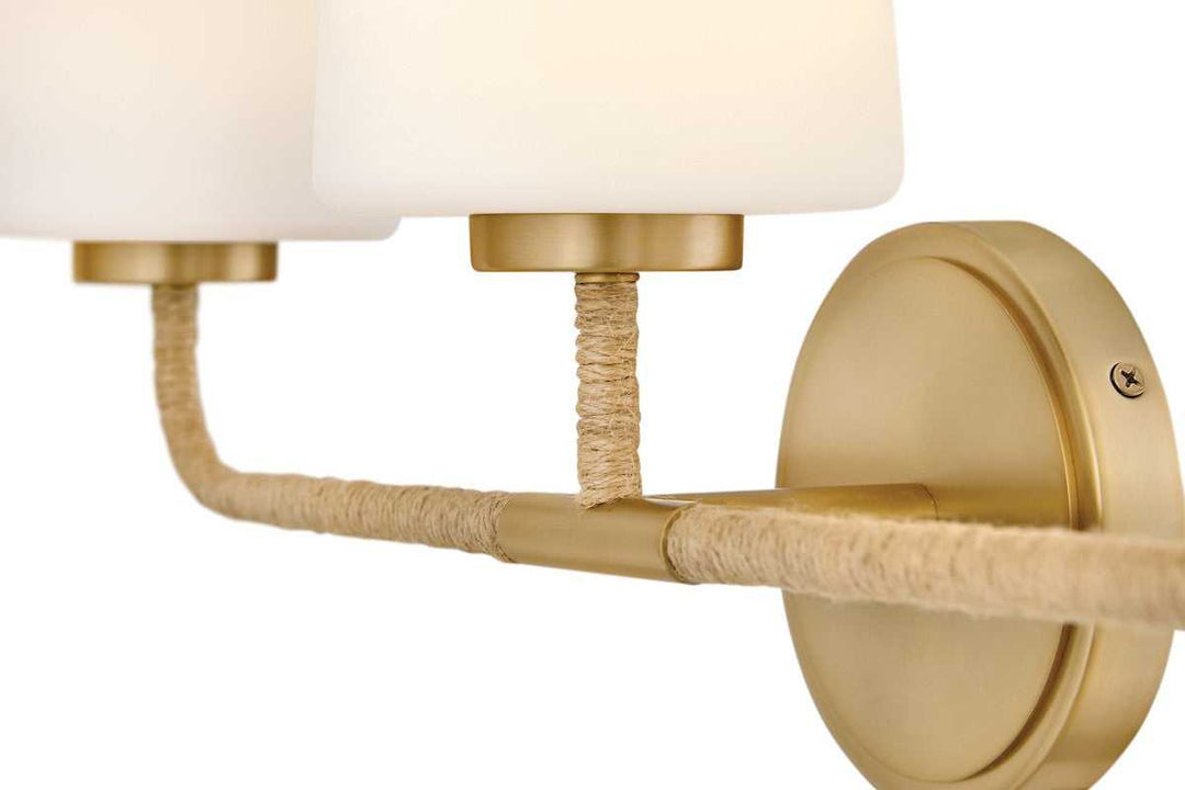 Kline LED Vanity in Lacquered Brass Lark Canada