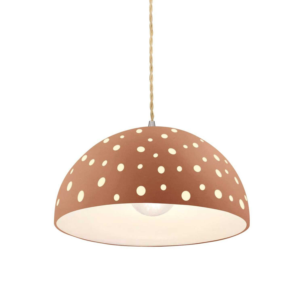 Radiance Collection One Light Pendant in Brushed Nickel Justice Designs