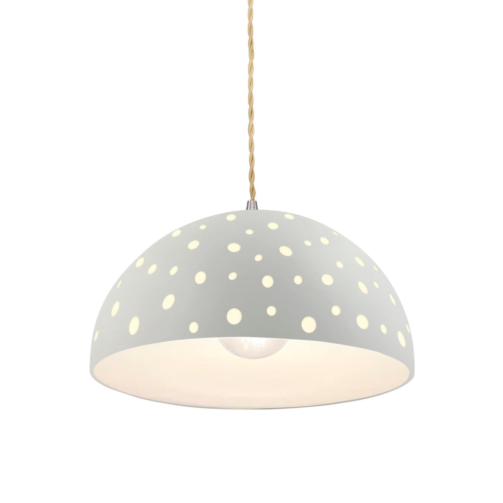 Justice Designs - CER-6257-BIS-NCKL-BEIG-TWST - One Light Pendant - Radiance Collection - Brushed Nickel