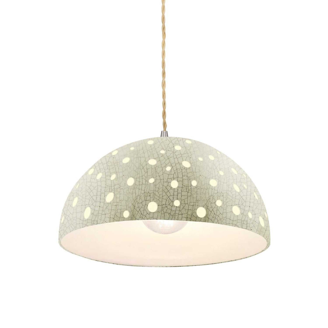 Radiance Collection One Light Pendant in Brushed Nickel Justice Designs