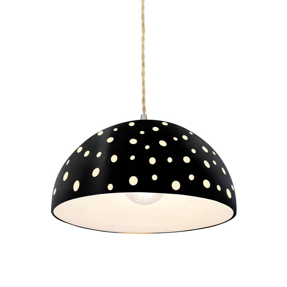 Justice Designs - CER-6257-CRB-NCKL-BEIG-TWST - One Light Pendant - Radiance Collection - Brushed Nickel