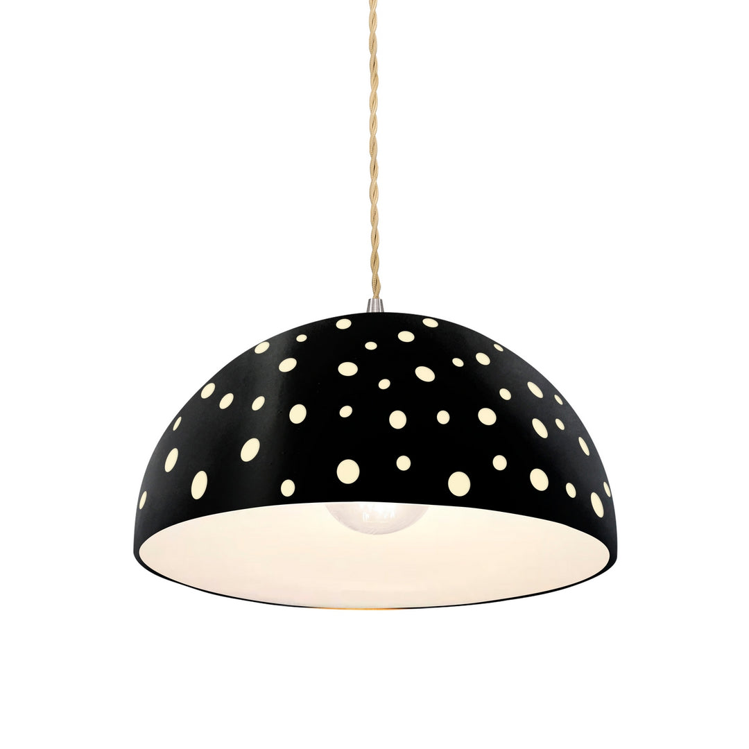 Justice Designs - CER-6257-CRB-NCKL-BEIG-TWST - One Light Pendant - Radiance Collection - Brushed Nickel