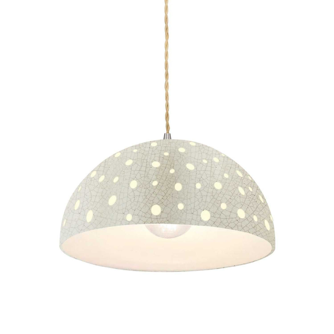 Radiance Collection One Light Pendant in Brushed Nickel Justice Designs