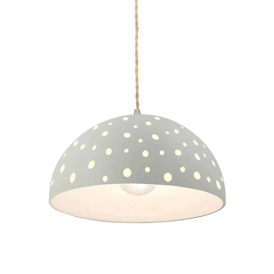 Justice Designs - CER-6257-MAT-NCKL-BEIG-TWST - One Light Pendant - Radiance Collection - Brushed Nickel