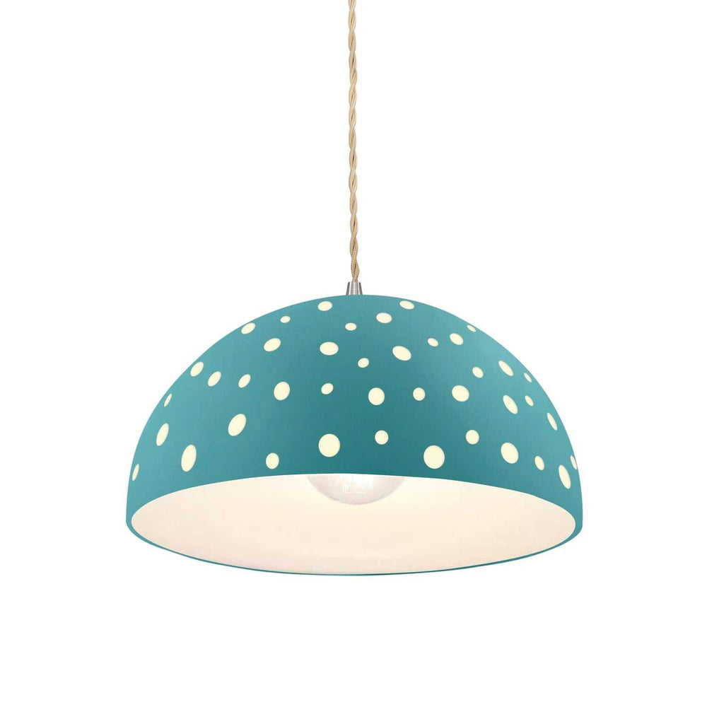 Radiance Collection One Light Pendant in Brushed Nickel Justice Designs