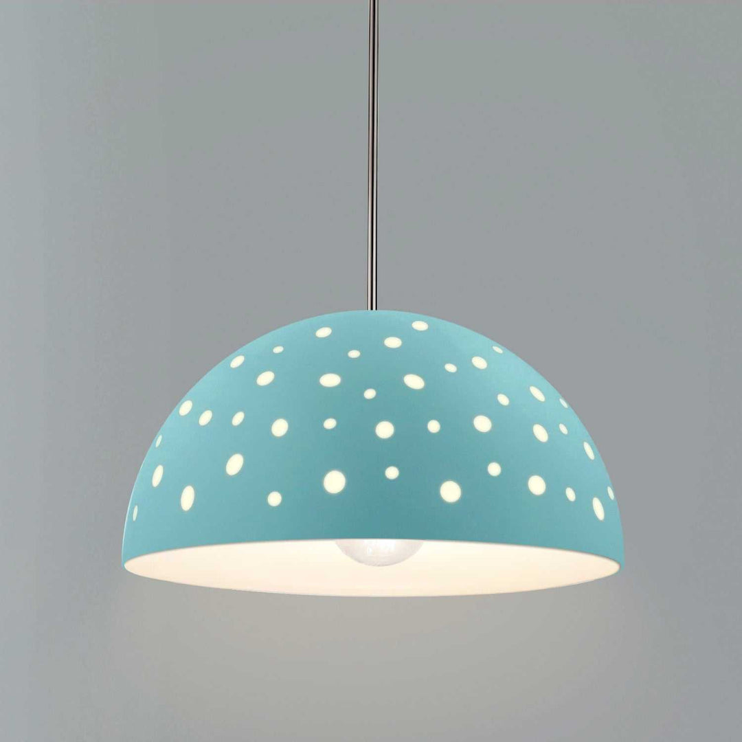 Radiance Collection One Light Pendant in Brushed Nickel Justice Designs