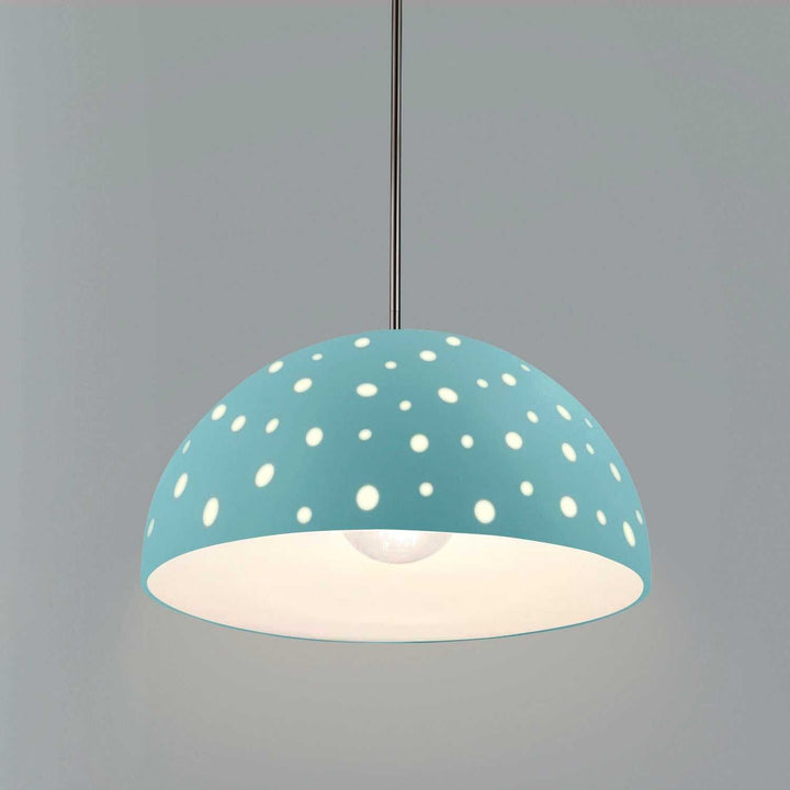 Radiance Collection One Light Pendant in Brushed Nickel Justice Designs