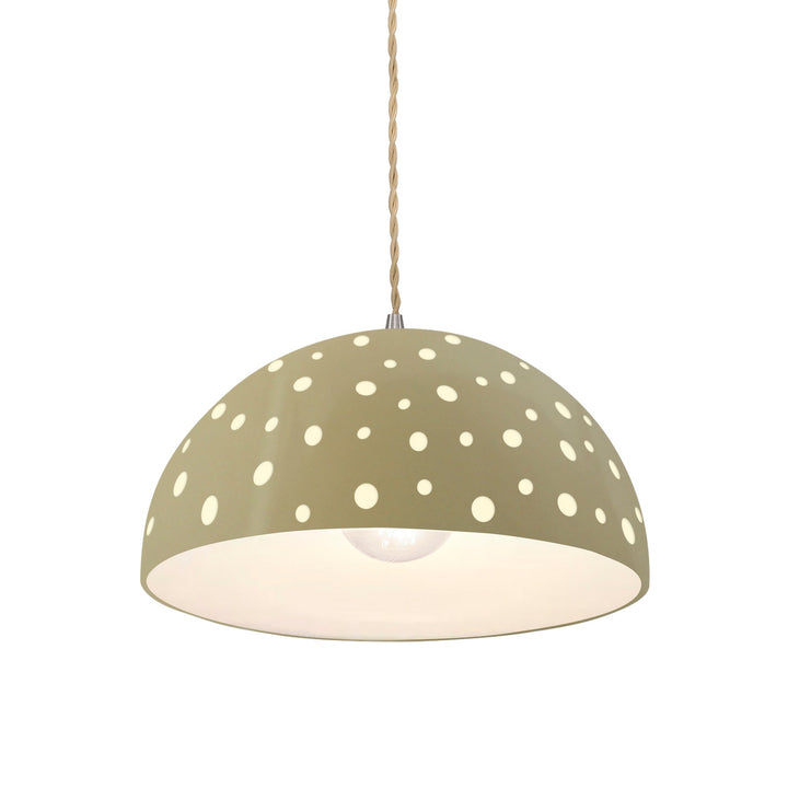Justice Designs - CER-6257-VAN-NCKL-BEIG-TWST - One Light Pendant - Radiance Collection - Brushed Nickel