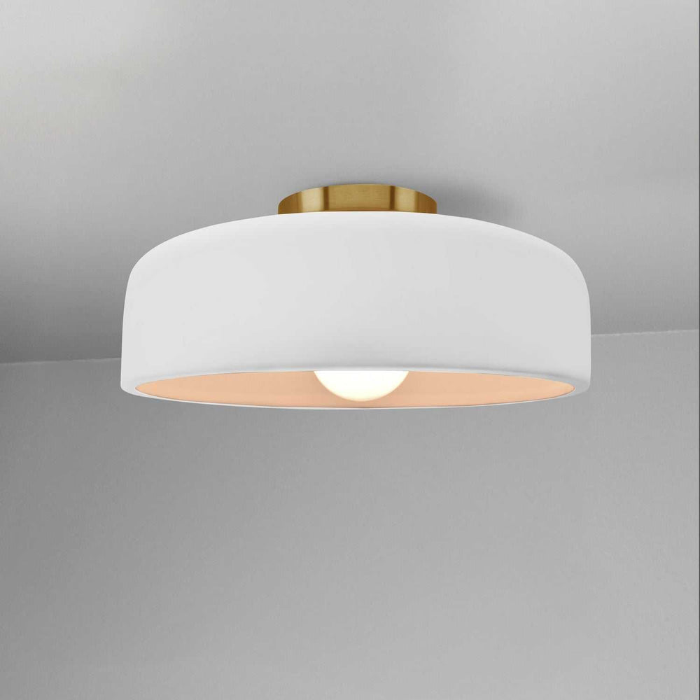 Radiance Collection One Light Semi-Flush Mount in Brushed Brass Justice Designs
