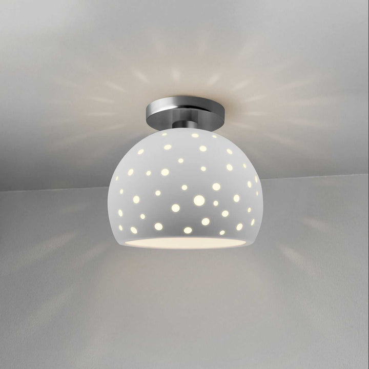 Radiance Collection One Light Semi-Flush Mount in Brushed Nickel Justice Designs