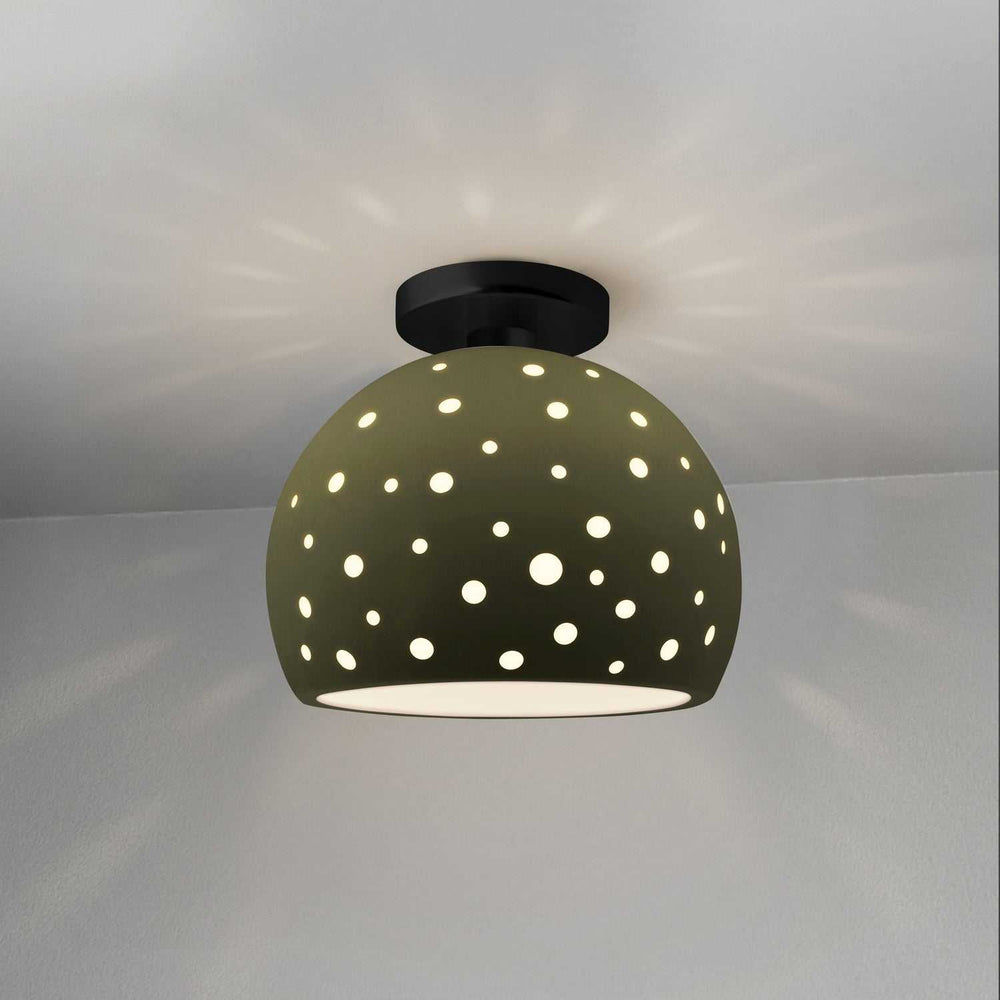 Radiance Collection One Light Semi-Flush Mount in Matte Black Justice Designs