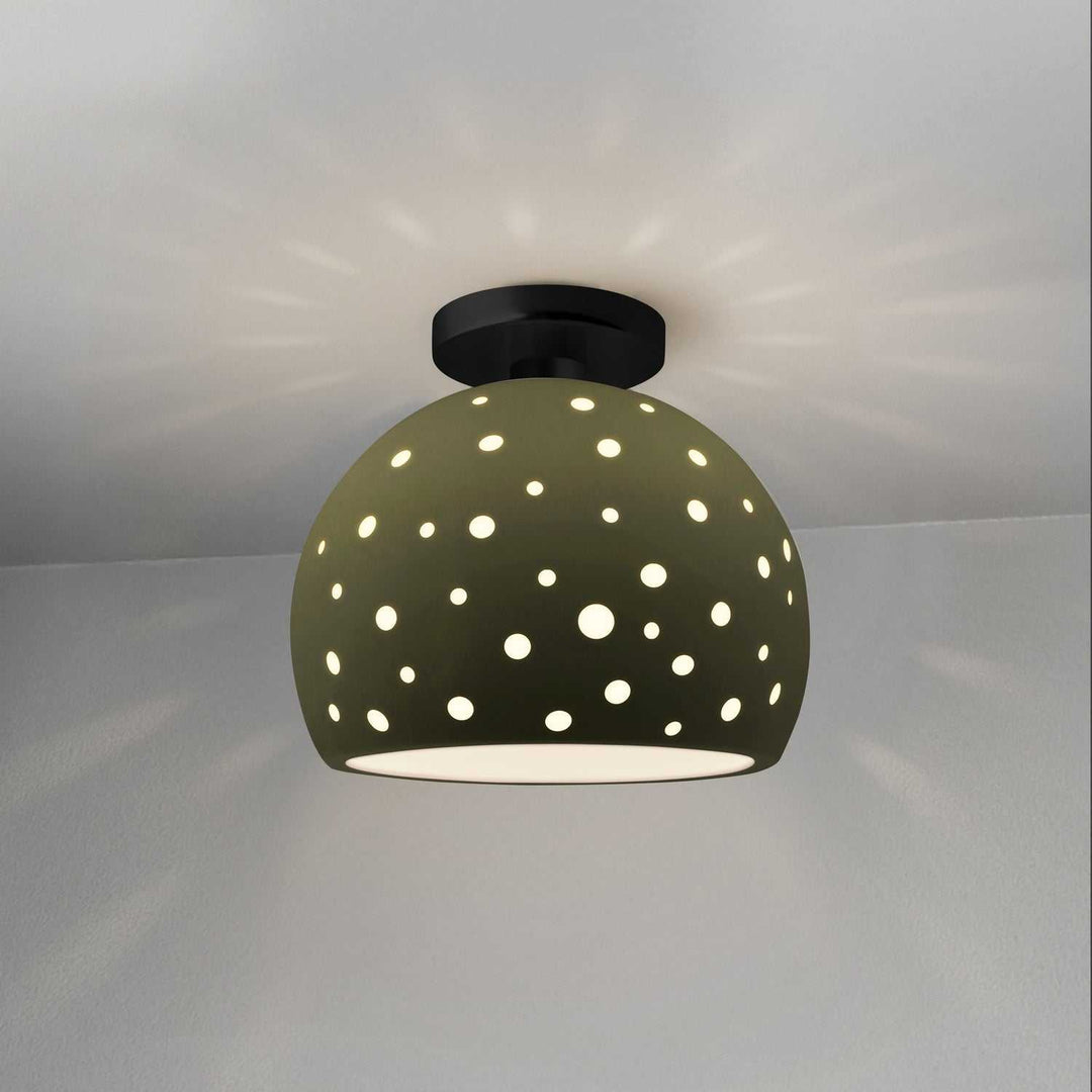 Radiance Collection One Light Semi-Flush Mount in Matte Black Justice Designs