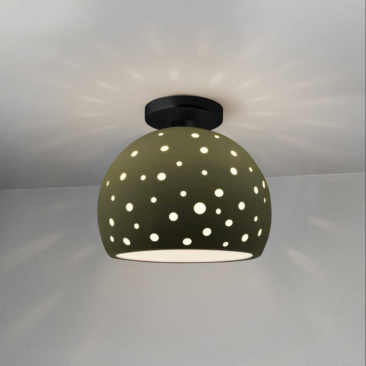 Radiance Collection One Light Semi-Flush Mount in Matte Black Justice Designs
