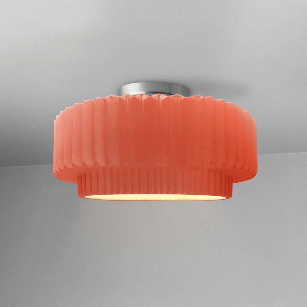 Radiance Collection One Light Semi-Flush Mount in Brushed Nickel Justice Designs
