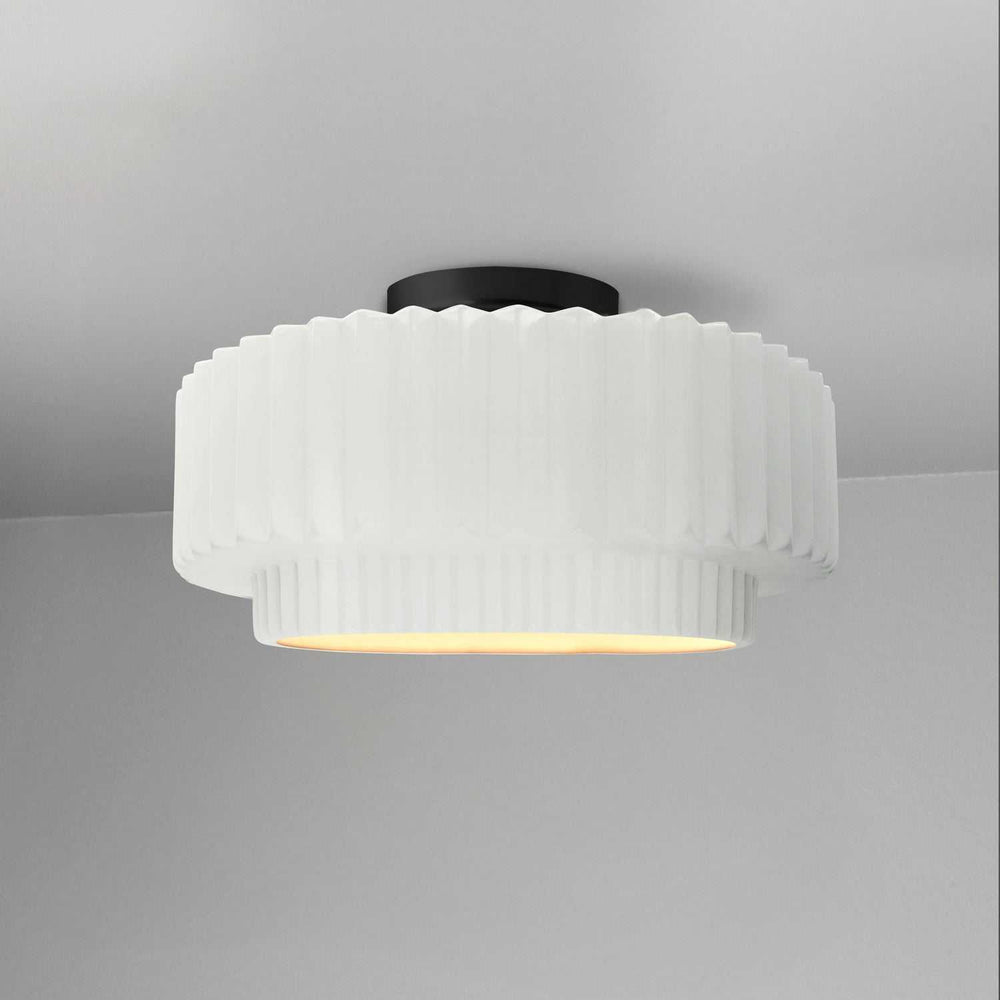 Radiance Collection One Light Semi-Flush Mount in Matte Black Justice Designs