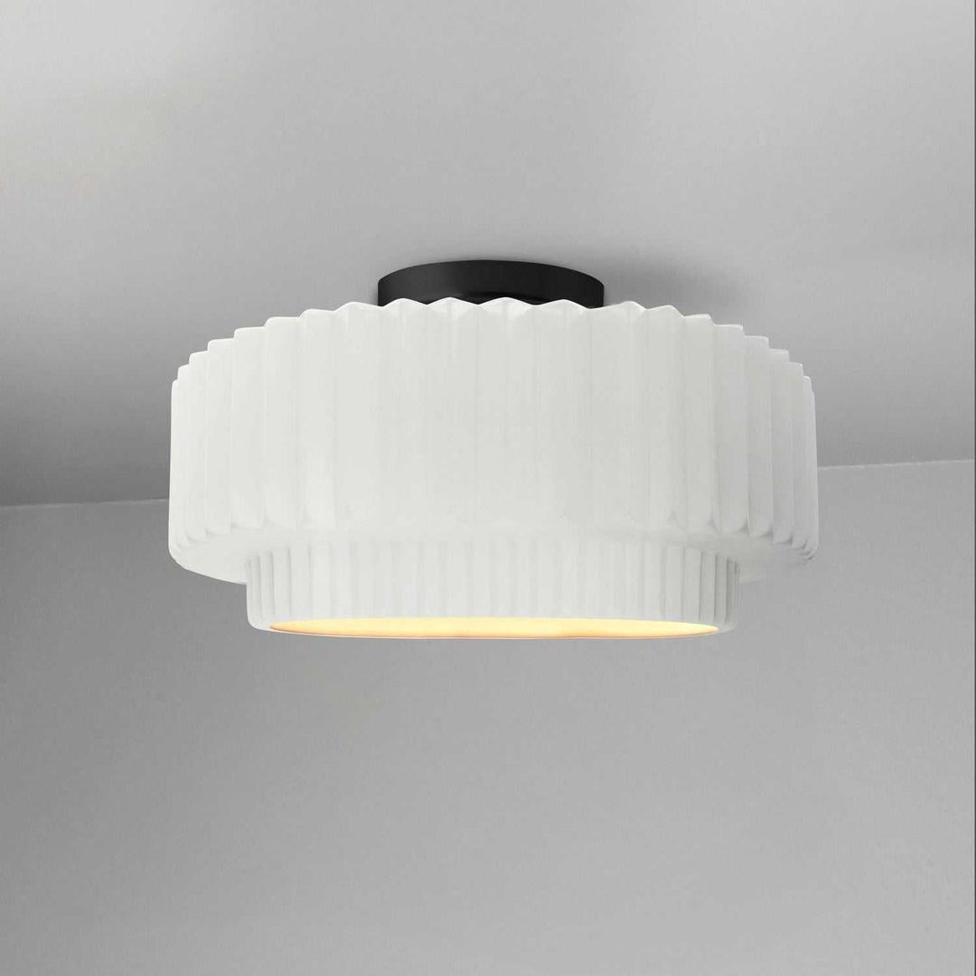 Radiance Collection One Light Semi-Flush Mount in Matte Black Justice Designs