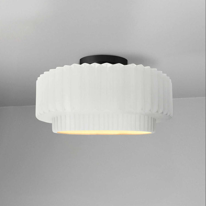 Radiance Collection One Light Semi-Flush Mount in Matte Black Justice Designs