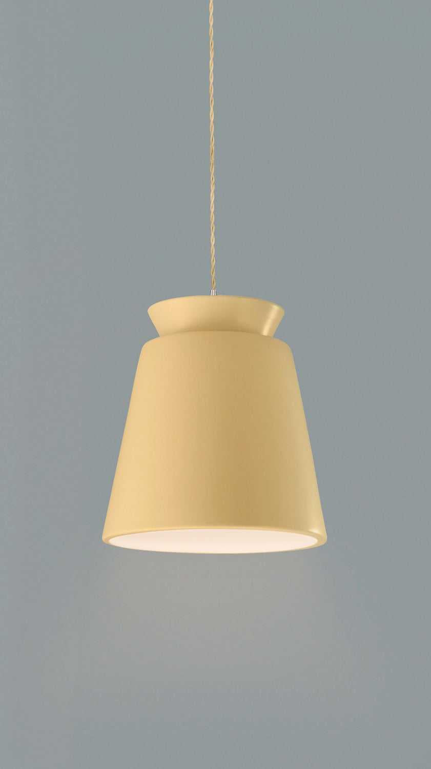 Radiance Collection One Light Pendant in Brushed Nickel Justice Designs