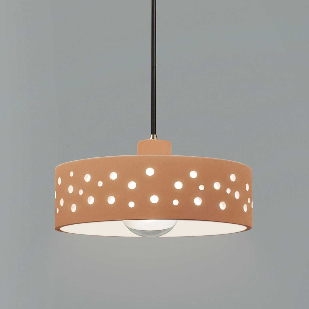 Radiance Collection One Light Pendant in Antique Brass Justice Designs