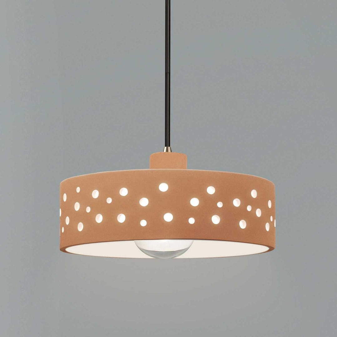 Radiance Collection One Light Pendant in Antique Brass Justice Designs