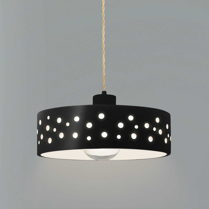 Radiance Collection One Light Pendant in Matte Black Justice Designs