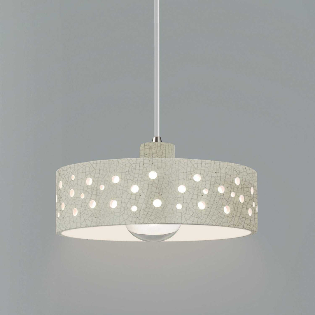 Radiance Collection One Light Pendant in Brushed Nickel Justice Designs