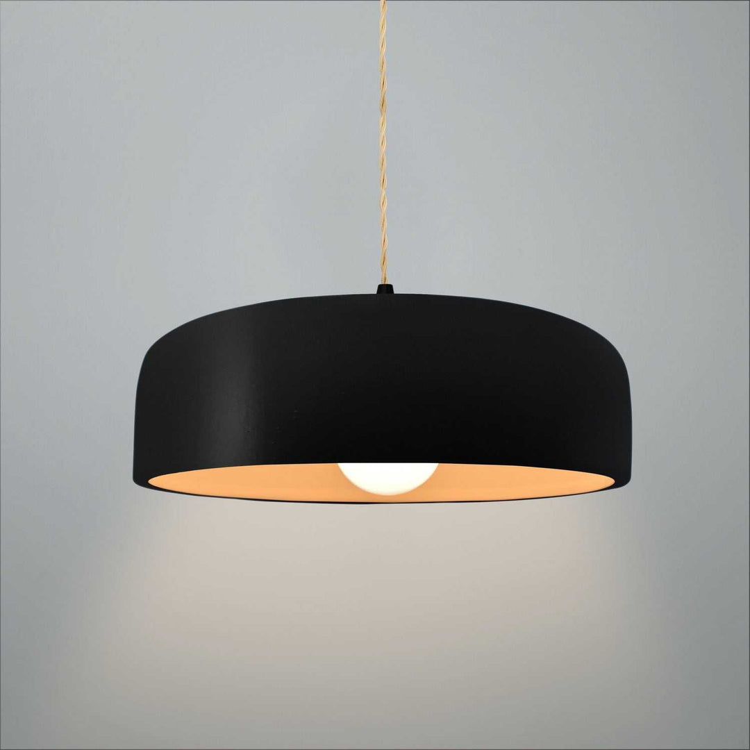 Radiance Collection One Light Pendant in Matte Black Justice Designs