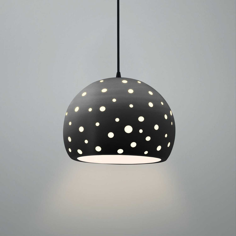 Radiance Collection One Light Pendant in Matte Black Justice Designs