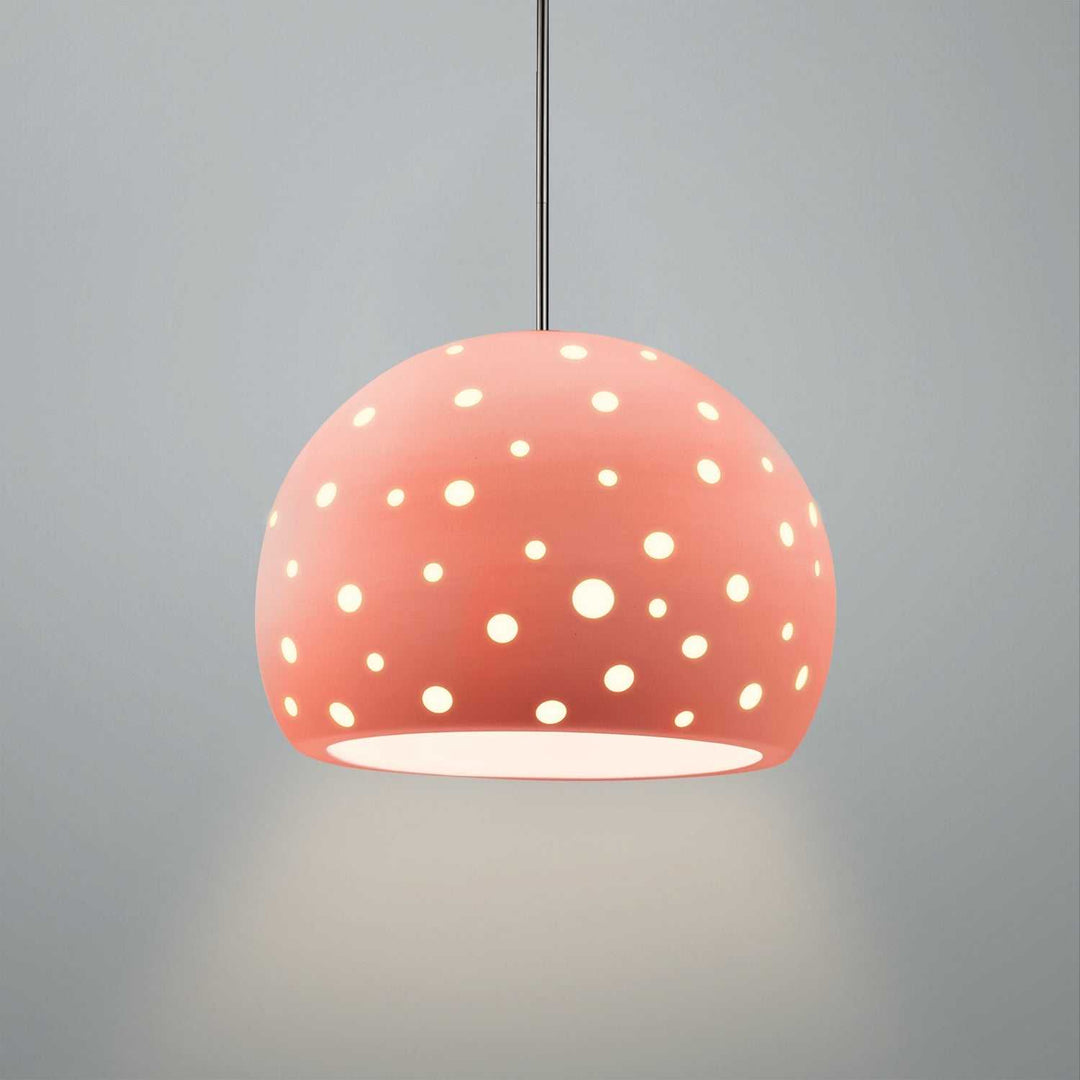 Radiance Collection One Light Pendant in Brushed Nickel Justice Designs