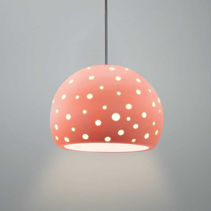 Radiance Collection One Light Pendant in Brushed Nickel Justice Designs