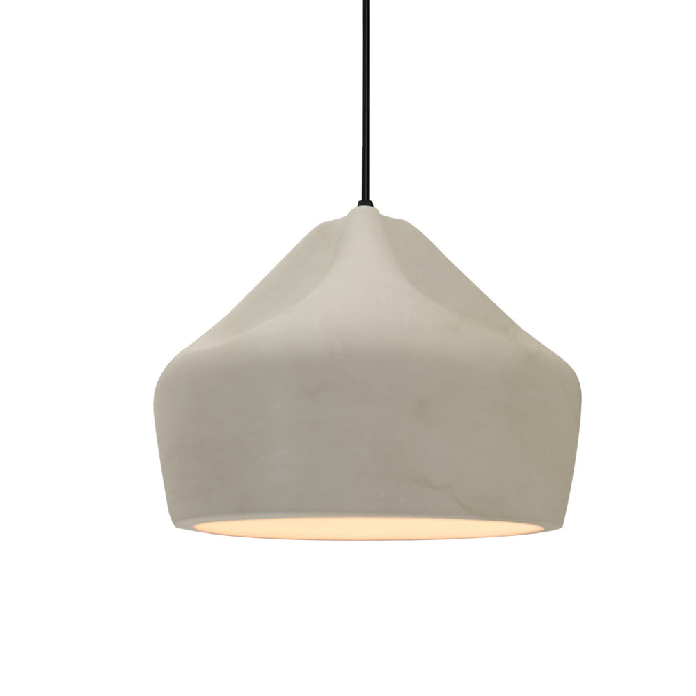 Justice Designs - CER-6590-PATA-MBLK-BKCD - One Light Pendant - Radiance Collection - Matte Black