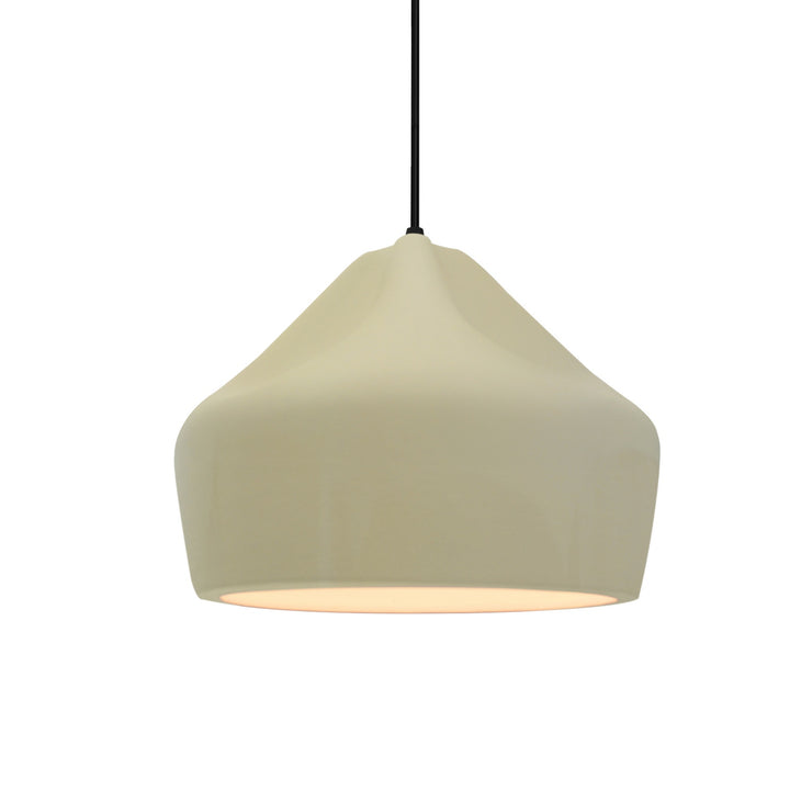 Justice Designs - CER-6590-VAN-MBLK-BKCD - One Light Pendant - Radiance Collection - Matte Black