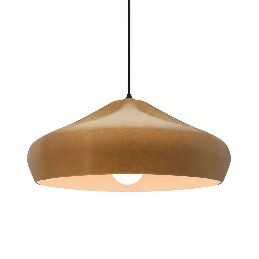 Radiance Collection One Light Pendant in Matte Black Justice Designs