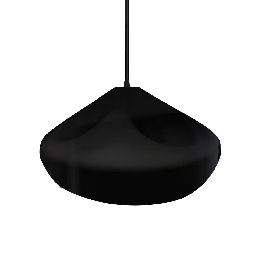 Justice Designs - CER-6595-BLK-MBLK-BKCD - One Light Pendant - Radiance Collection - Matte Black