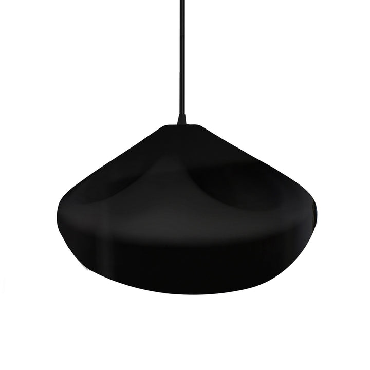 Justice Designs - CER-6595-BLK-MBLK-BKCD - One Light Pendant - Radiance Collection - Matte Black