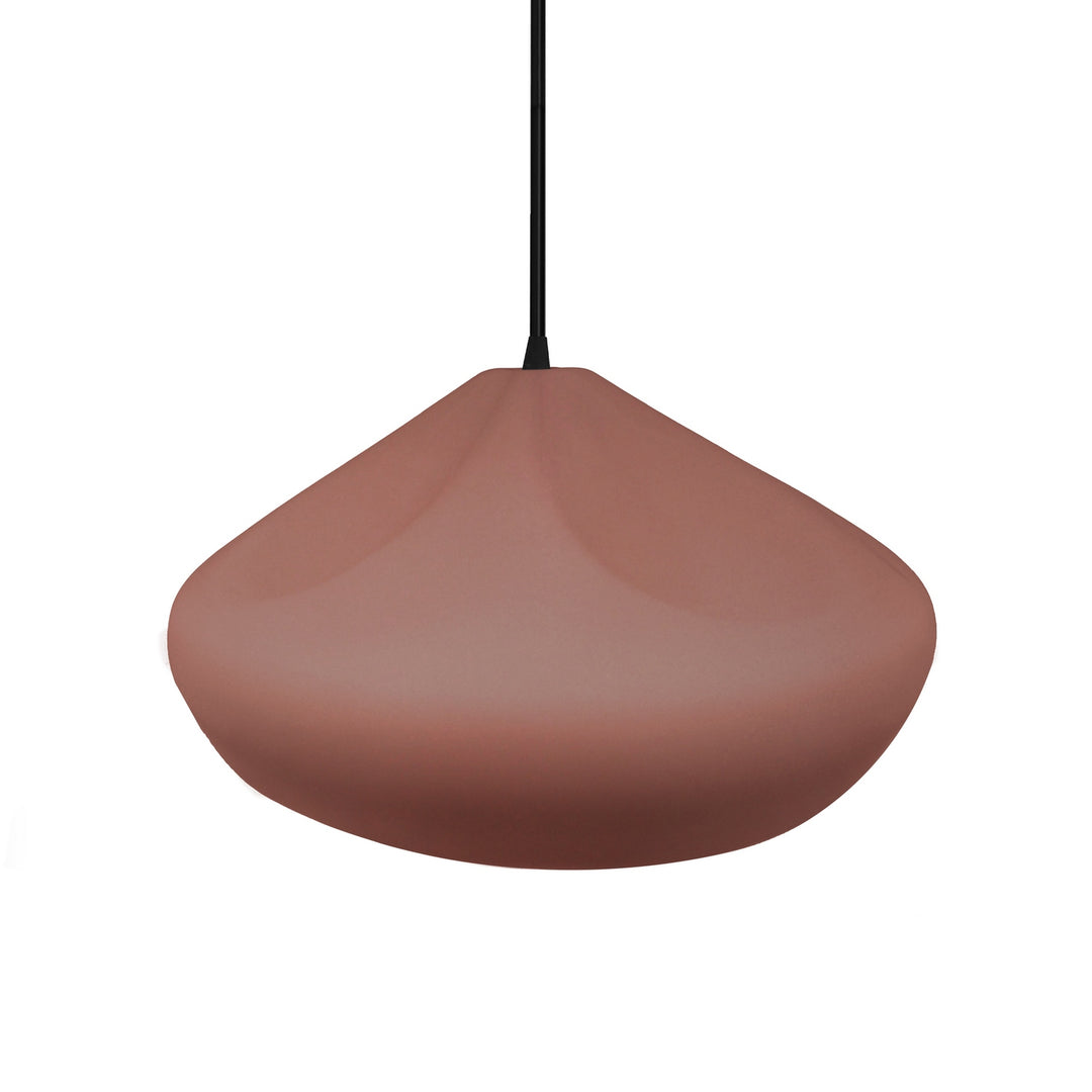 Justice Designs - CER-6595-CLAY-MBLK-BKCD - One Light Pendant - Radiance Collection - Matte Black