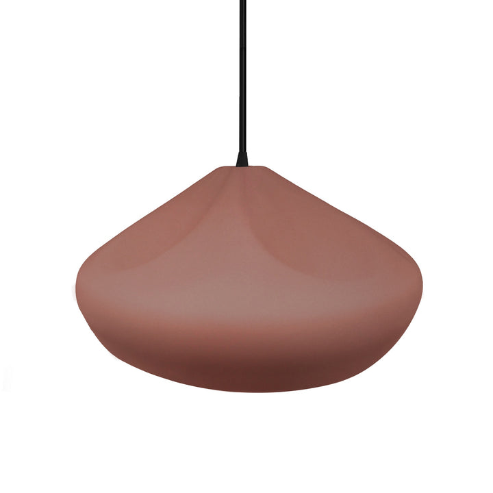 Justice Designs - CER-6595-CLAY-MBLK-BKCD - One Light Pendant - Radiance Collection - Matte Black