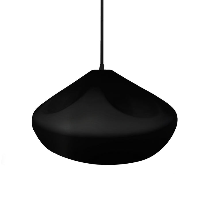 Justice Designs - CER-6595-CRB-MBLK-BKCD - One Light Pendant - Radiance Collection - Matte Black