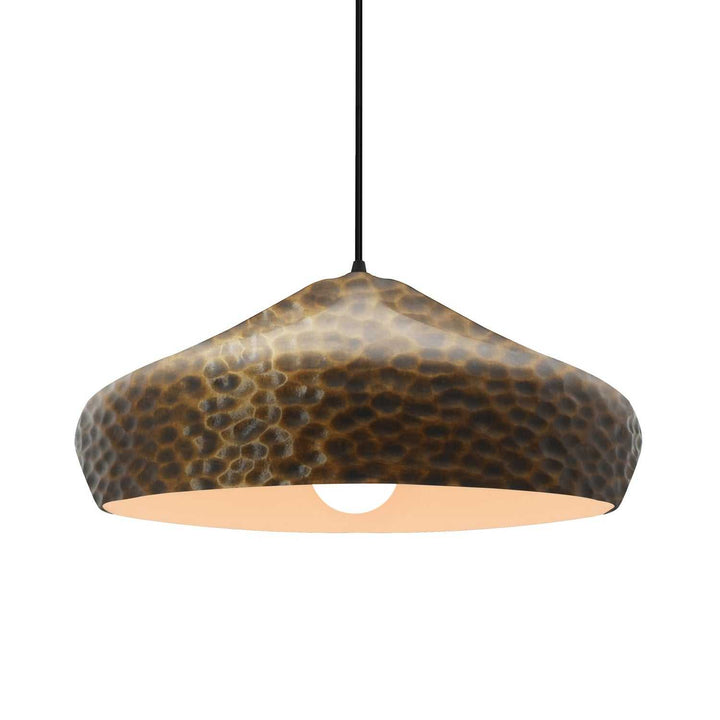 Radiance Collection One Light Pendant in Matte Black Justice Designs