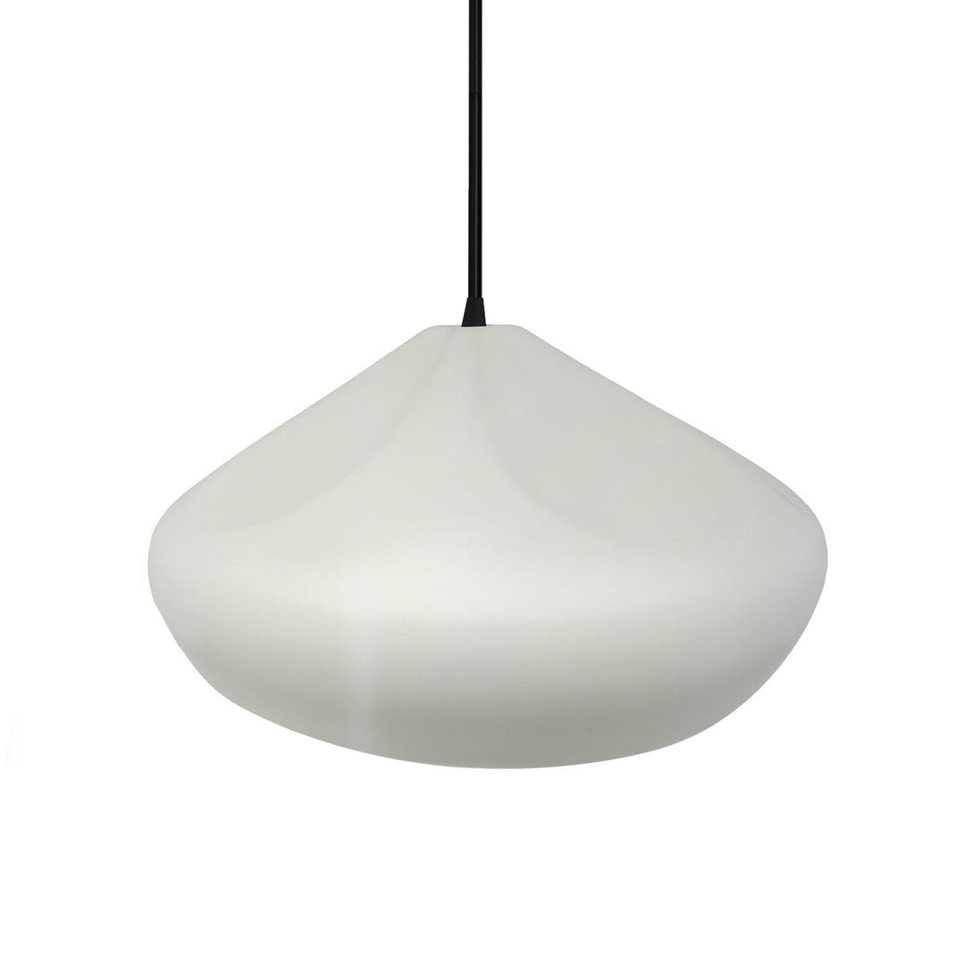 Justice Designs - CER-6595-MAT-MBLK-BKCD - One Light Pendant - Radiance Collection - Matte Black