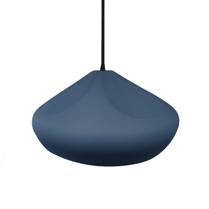 Justice Designs - CER-6595-MDMT-MBLK-BKCD - One Light Pendant - Radiance Collection - Matte Black