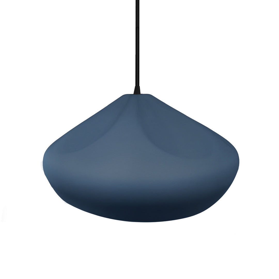 Justice Designs - CER-6595-MID-MBLK-BKCD - One Light Pendant - Radiance Collection - Matte Black
