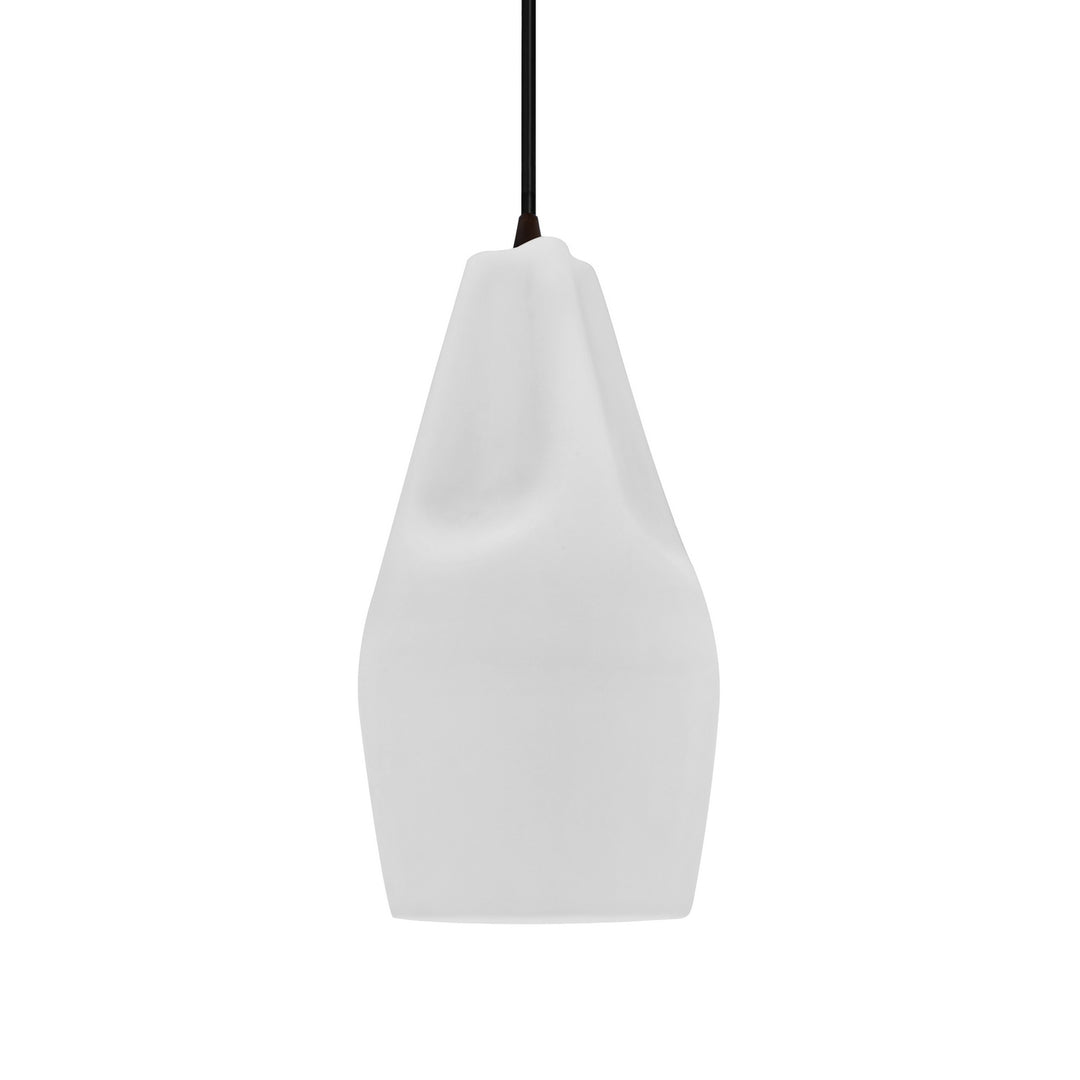 Justice Designs - CER-6597-BIS-MBLK-BKCD - One Light Pendant - Radiance Collection - Matte Black