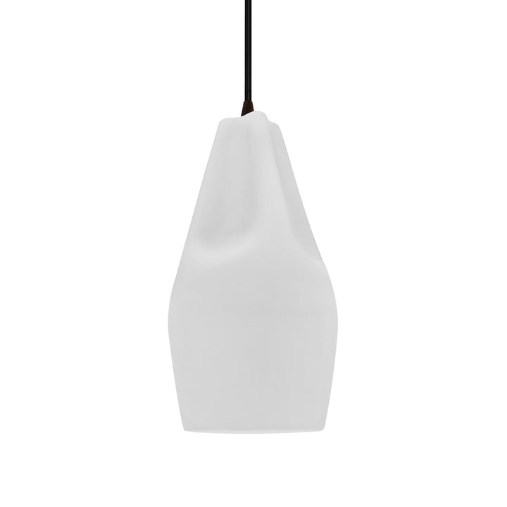 Justice Designs - CER-6597-BIS-MBLK-BKCD - One Light Pendant - Radiance Collection - Matte Black