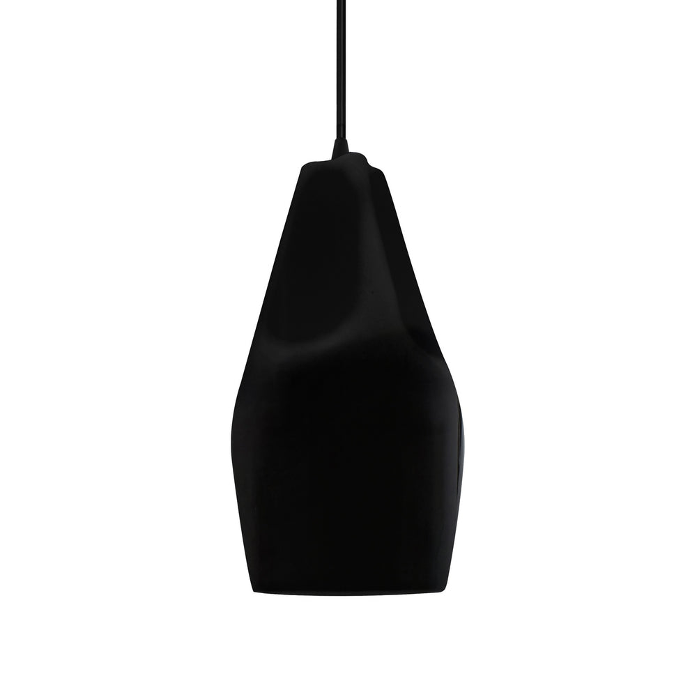 Justice Designs - CER-6597-BLK-MBLK-BKCD - One Light Pendant - Radiance Collection - Matte Black