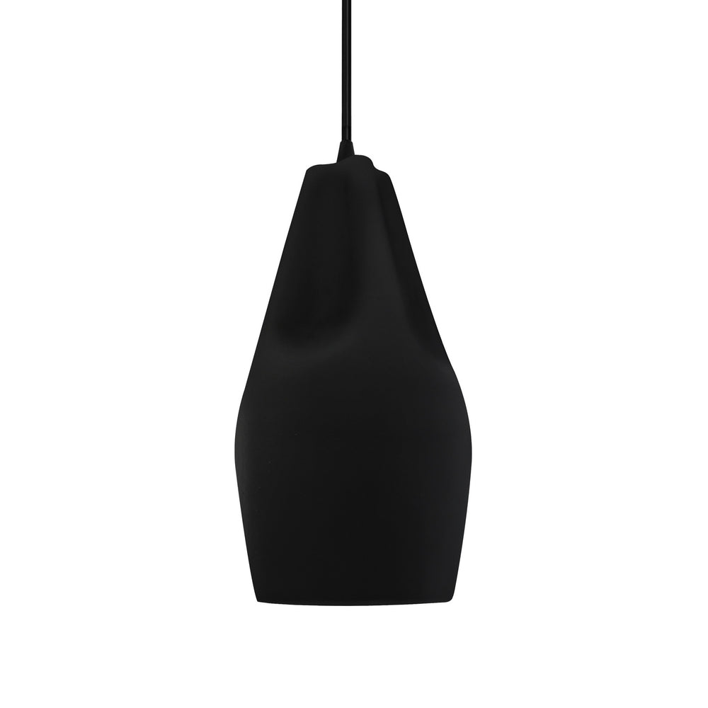 Justice Designs - CER-6597-CBGD-MBLK-BKCD - One Light Pendant - Radiance Collection - Matte Black
