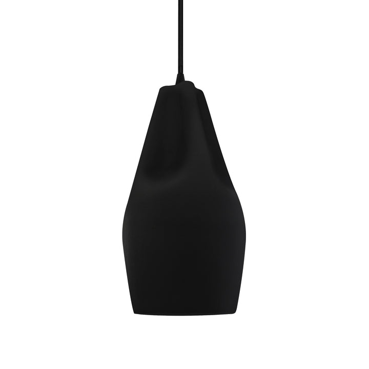 Justice Designs - CER-6597-CBGD-MBLK-BKCD - One Light Pendant - Radiance Collection - Matte Black