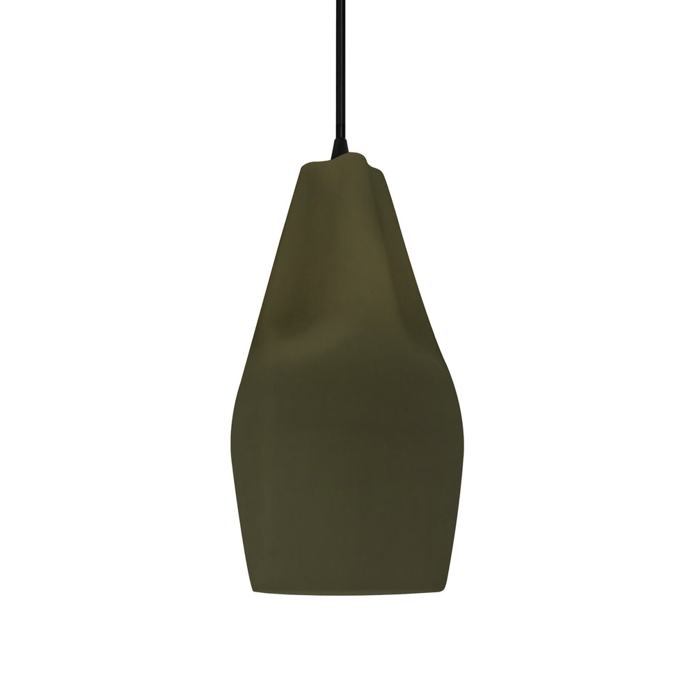 Justice Designs - CER-6597-MGRN-MBLK-BKCD - One Light Pendant - Radiance Collection - Matte Black